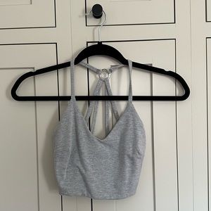 Heather gray crop tank top